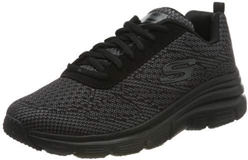 Skechers Fashion Fit Bold Boundaries, Zapatillas Mujer, Black Mesh/Trim 01, 38 EU