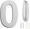 spazzolato moderno numero civico -4 pollici 102 mm altezza, in solido acciaio INOX 304, galleggiante aspetto e facile da installare (Numero 0 Zero)