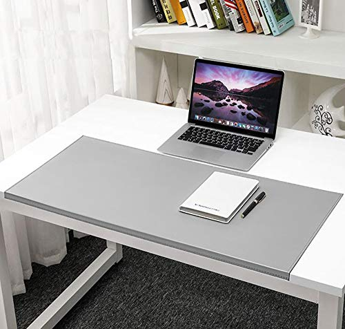 Schreibtischunterlage 120 x 60 cm Leder mit Kantenschutz gewinkelt / 90° abgewinkelt für Büro Hause Office Laptop PC Pad,Rutschfeste Weichem Leder