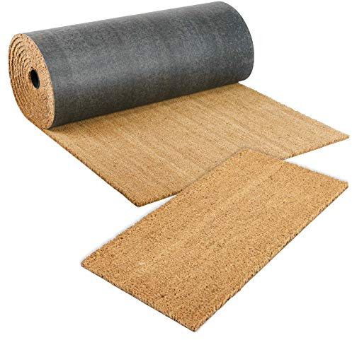 ANRO Kokosmatte Fußmatte Abstreifer Abtreter viele Größen und Höhen Naturprodukt Rollenware Dicke 26mm - Größe 100 x 60 cm