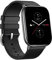 Zepp E Square Smart Watch Health and Fitness Tacker with Heart Rate, SpO2 and REM Sleep Monitoring, Stainless Steel Body, Leather Band, Polar Night Black, W1958OV2N