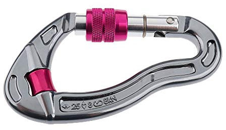 Inzopo 25KN Heavy Duty Screw Locking Mountaineering Rock Tree Climbing Carabiner