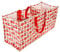 LS-LebenStil XXL 3-Fach Recycled Jumbo Bag Apfel Rot Weiß 75cm Allzweck-Tasche Aufbewahrung