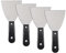 sourcing map Putty Scraper 4 Spatula Drywall Repair Spreader Stainless Steel Black Handle 4Pcs