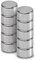 MAUL Neodym Magnet Ø 5 x 3 mm (10er Pack) | Magnete für einen vielseitigen Einsatz | Magnet rund mit elegantem und modernem Design | Magnete stark für Magnetboard, Magnetband | Silber