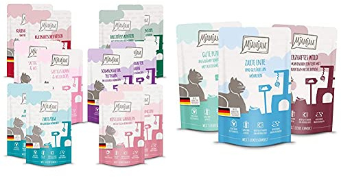 MjAMjAM Mixpaket V, 12 x 125g, 1er Pack (1 x 1.5 kilograms) & Mixpaket II 4*Wild&Kaninchen, 4*Pute, 4*Ente&Geflügel 12 x 125 g, 1er Pack (1 x 1.5 kilograms)