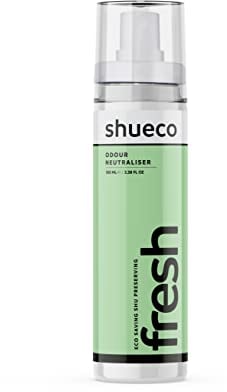 shueco Fresh-Shoe Deodorant Deodoriser Spray | Odour Neutraliser/Refresher, 100ml, Clear