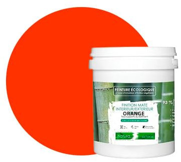 BOX DECO COULEURS Pintura natural ecológica interior exterior aspecto mate Natura - 1L, naranja