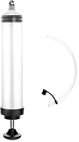 QWORK® 500ML/0.45Qt./17OZ Öl Saugnapf Spritze,Kfz-Bremsflüssigkeit Ölwechsel, Getriebeöl und Bremsflüssigkeitsextraktor