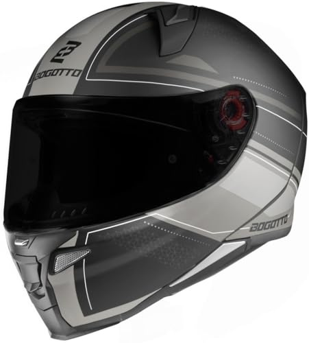 Bogotto FF110 Cinder Helm, schwarz matt/Titan, S