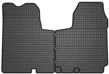 OMAC Gummi Fußmatten kompatibel mit Opel Vivaro 2001-2014 Automatten Gummi TPE Schwarz 2tlg