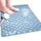 Venuso Tapis de douche carré antidérapant, anti-moisissure, tapis de bain antidérapant en caoutchouc avec trous de drainage, lavable en machine, bleu, 43 x 75 cm