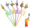 Ulife Mall Reusable Drinking Straws Novelty Sloth Party Straw Curly Hard Plastic Straws Kids Birthday Decorations Supplies Family Reunion Party Favors - Pack of 6