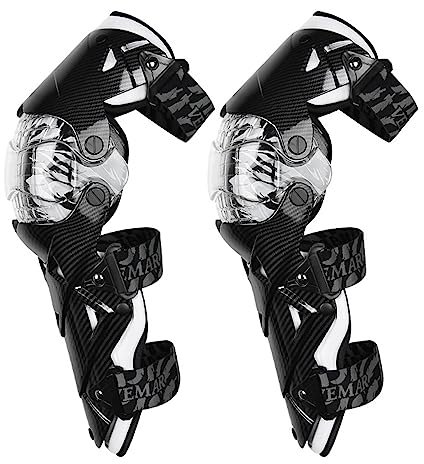 OLYSPM Rodilleras Moto,Rodilleras MTB con Revestimiento Interior Extraíble,Carcasa Protectora de Alta Resistencia,Rodilleras Enduro para Motocross,Bicicleta,Skate,Bicicleta de Montaña