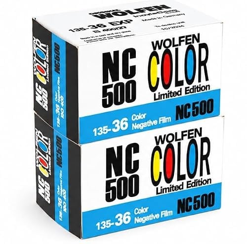original WOLFEN (ORWO) NC500 Color Kleinbildfilm 400 ASA Doppelpack 2 x 36 Aufnahmen Made in Germany