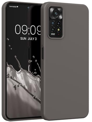 kwmobile Handyhülle für Xiaomi Redmi Note 11 Pro/Note 11 Pro (5G) / Note 12 Pro (4G) Hülle - Case Silikon - Kabelloses Laden - Schutzhülle Cover in Stone Dust