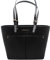 Michael Kors Jet Set Medium Black Vegan Leather Double Pocket Tote Women's Bag
