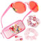 Disney Occhiali da Sole Bambina Protezione UV con Borsette e Accessori Capelli Set - Regalo per Ragazze (Rosa Princesses)