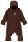 Sterntaler Baby Overall Fleece Unisex - Jumpsuit aus Microfleece Stickerei, Reißverschluss, sowie Hand- und Fußstulpen - dunkelbraun, 74
