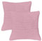 2er Set Kissenbezüge Strick 45x45 cm rosa - Reißverschluss Oeko-TEX Sofakissen Dekokissen warme weiche Kissenhülle mit edlem und schlichtem Strickmuster rosa