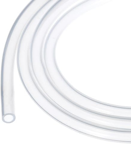 Rebower Tuyau en Silicone de 3 Mètres, 1 mm de Diamètre Intérieur et 3 mm de Diamètre Extérieur, Transparent, en Plastique Industriel pour Pompage, Vidange, Irrigation, Brassage, 1/8