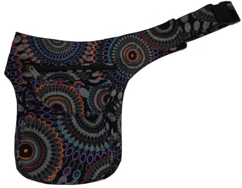 Bestickte Gürteltasche für Damen und Herren - Bunte Bauchtasche mit vielen Fächern Farbe Farbe1