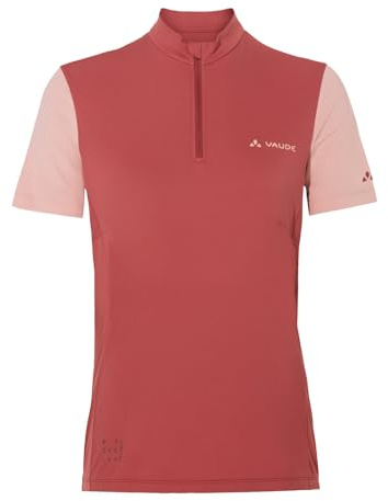 VAUDE Women's Matera HZ Tricot, Damen Halfzip Radtrikot, Passform: Slim fit, Brick, 46