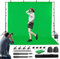 Heorryn Toile de fond verte avec support, kit de support de photographie de 3 m avec fond en mousseline Chromakey pour photo, vidéo, studio, portrait
