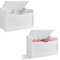 Wooden Kids Toy Box Tabletop 0.98 * 2.29 FT, Storage Stool with Lid and Safety Hinges, MDF Sturdy and Safe, for Toys and Storage, White Contemporary Style, Height 1.52FT, White