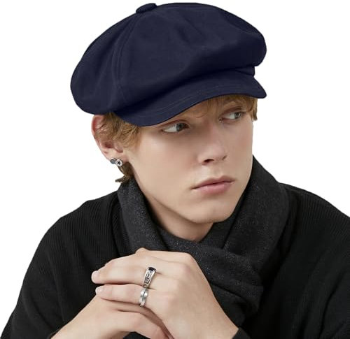 Gajaous Klassische Newsboy Hüte, Zwei Größen Newsboy Flat Cap für Männer und Frauen, Modische Baker Boy Mütze Beret Cap
