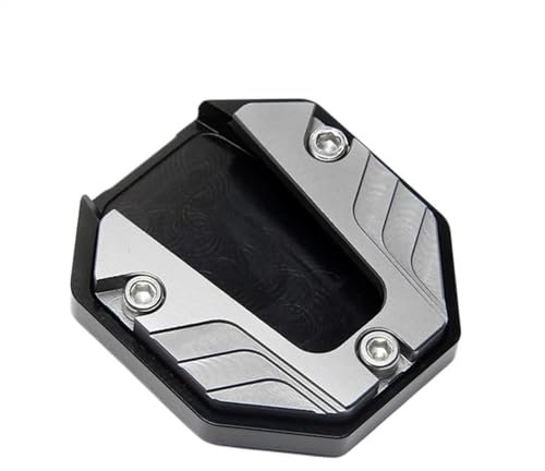 hgudyr Fuß-Verbreiterung Ständer Platte Universal-Kickstand-Pad, rutschfeste Seitenständer-Vergrößerung, Aluminiumlegierung, Motorrad-Seitenständer-Verlängerung Für Motorrad, Roller, Fahrrad