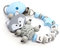 AVH Enterprise Schnullerband mit Namen für Mädchen & Jungen personalisierte Baby Geschenke (Grau)