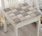 Stuhlpolster für Esszimmerstühle mit Längsbändern weich 4er-Set Stuhlkissen für Wohnzimmer Landhausstil rutschfeste Sitzkissen langlebig für Küche Bürostuhl Reisen Waschbar 41,9 x 41,9 cm (Muster -J)