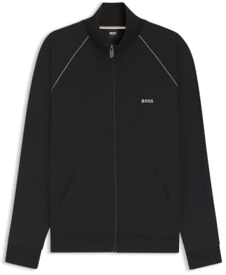 BOSS Mens MixMatch Full Zipped Fleece Jacket Long Sleeve
