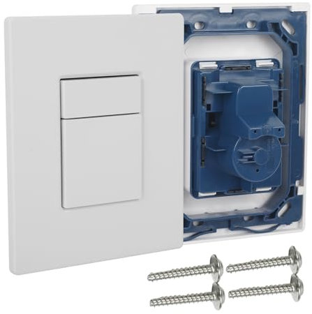 Betätigungsplatte drückerplatte Chrom Kunststoff WC spülkasten ersatzteile modell kompatibel mit GROHE, für 2-Mengen- und Start und Stopp-Betätigung (Matt Weiß)