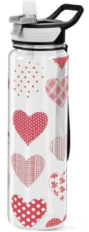 Ewusp Bouteille d'eau de sport avec paille et couvercles, 950 ml, étanche, réutilisable, en Tritan sans BPA, pour salle de sport, fitness, cyclisme, école, bureau