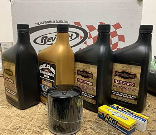 Generico Wartungsset kompatibel mit Harley-Davidson Sportster XL 883, 1200, Forty-Eight, Iron 883, Nightster, Seventy-Two, 1200 Custom - Motoröl, Primär, Getriebe, Kerzen, Ölfilter