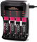 BOANV 4 Slots Chargeur Piles Rechargeable Charge Rapide pour AA AAA Rechargeable avec Port USB-C (4 Slots Chargeur +4AA)