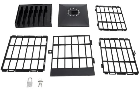 Beufee Smartphone -Standinhaber, Klassenzimmertisch -Büro -Speicher -Gadget, Mobiltelefon mit Timer Home Table Office Storage Gadget (All Black)