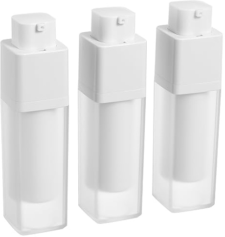 PENIKOKO Airless Pumpspender 3 Stück 50 Ml Leer Frosted Plastikflaschen Nachfüllbar für Hautpflege Flüssigkeiten und Reisebedarf