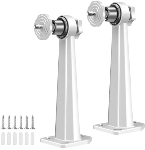 munloo 2 Pack Wandhalterung für Überwachungskamera, Einstellbarer Winkel 360°-Drehung Überwachungskamera Halterung aus Aluminiumlegierung, kann Wandhalterung, Hängend, Vertikale Installation (Weiß)