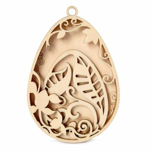 Unfertigte Holzscheiben Hasen Eier Form