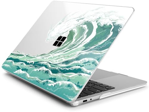 Batianda Case for 13-inch Microsoft Surface Laptop Copilot+ PC 2025 (Latest Model 2095), Artistic Patterns Ultra-Slim Lightweight Scratch-Resistant Hard Shell with Professional Protection, Wave