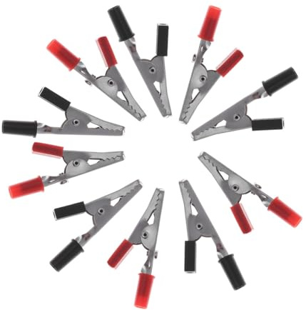 ERINGOGO 20pcs Alligator Clips Spring Clamps for Testing Mini Cable Clips Double-ended Design for Electric Wire Projects