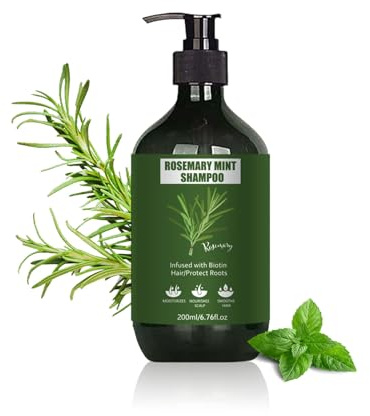 Rosmarin-Minz-Shampoo, Stärkendes Shampoo mit Rosmarin und Minze für die Kopfhaut, Volumen verleihendes und erfrischendes Shampoos, Tiefenreinigung und sanft für die Kopfhaut (1pc)