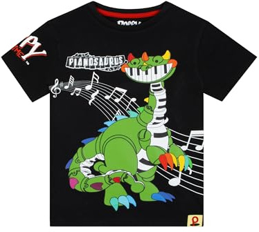 Poppy Playtime Dino Shirt Als Jungen Tshirt, Cooles T Shirt Jungen, T-Shirt Kinder Aus Baumwolle Mit Pianosaurus