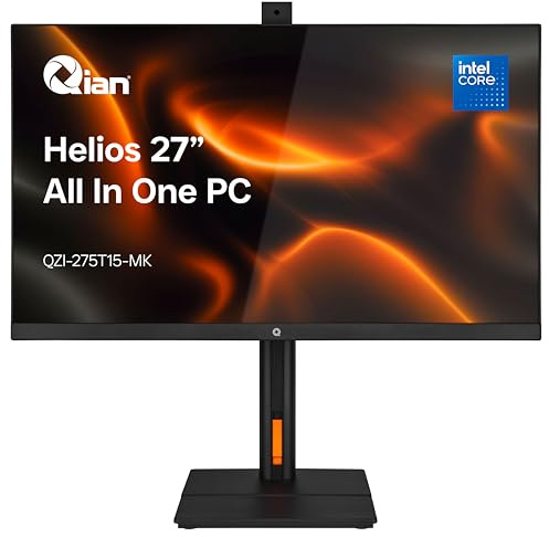 Qian All-in-One Helios 27 Zoll FHD | Intel I5 1135G7 4,2 GHz | Iris Xe Graphics | 16 GB DDR4 | 512 GB SSD NVMe | Ethernet, WiFi, Bluetooth | 1 x HDMI, 1 x VGA, 4 x USB | Webcam + Mic | Windows 11 Pro