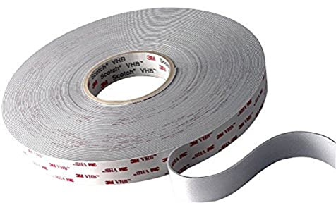 3M Ruban mousse adhésif double face acrylique VHB 4959 F, Blanc, 25 mm x16,5 m