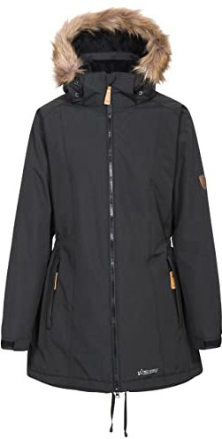 Trespass Women's Celebrity Warm Waterproof Jacket With Removable Hood, Black, M UK