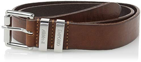 Emporio Armani Damen Volanato Leather Belt Gürtel, Leder, 85 cm